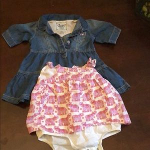 Set of 3-6 month dresses!